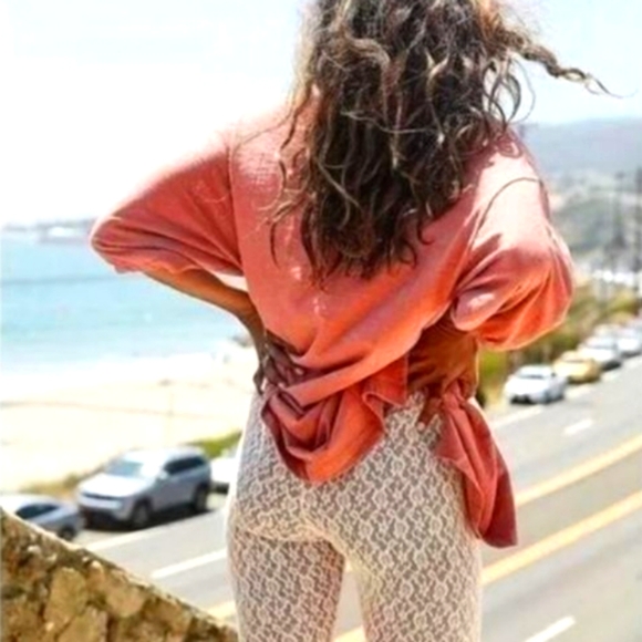 Free People Intimately Layered In Lace Leggings In Ivory NWT Size Small - Picture 7 of 14